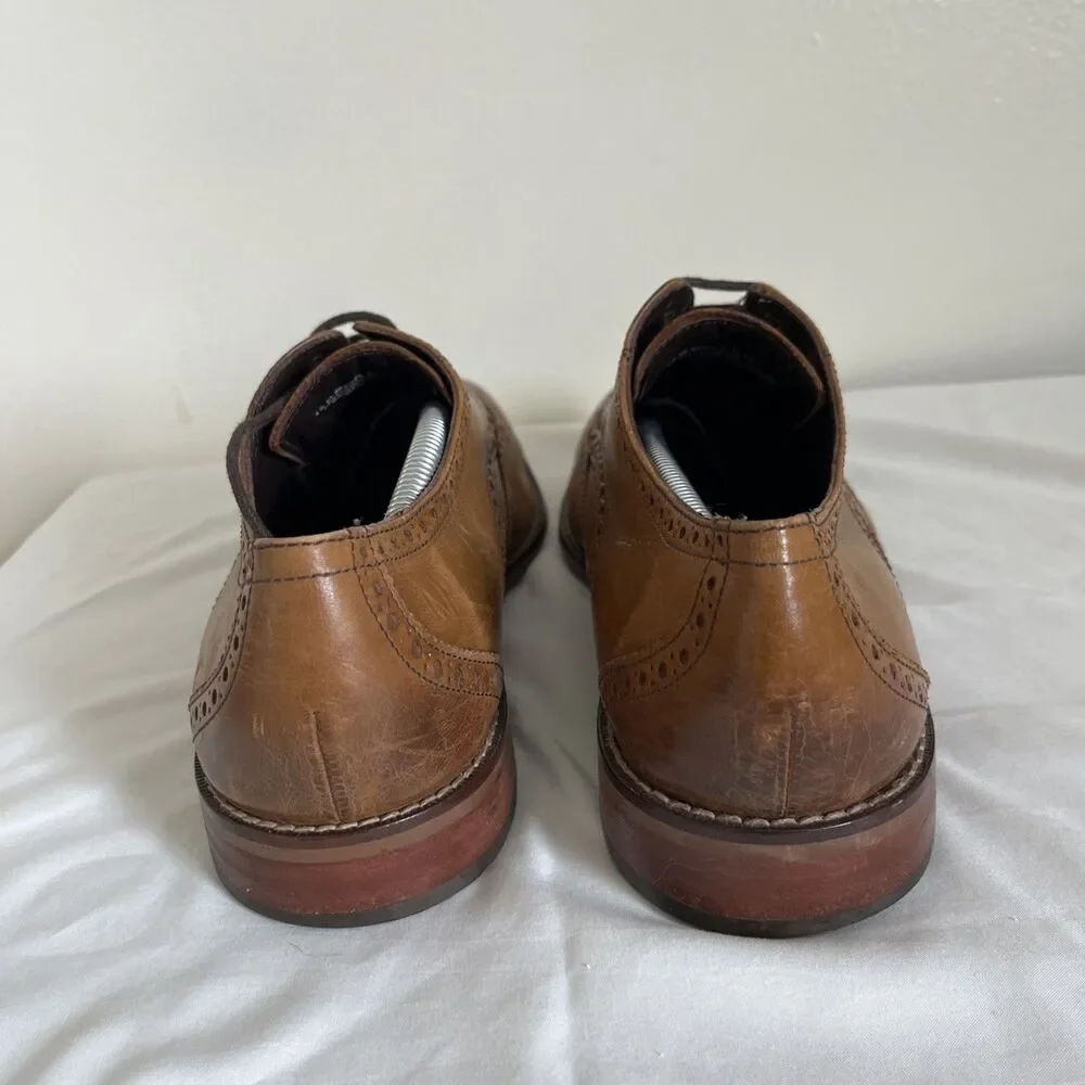 FLORSHEIM Castelllano Wingtip Leather Oxford Dress Shoe, Saddle Tan- 12 D